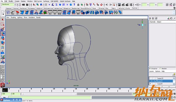 maya nurbs制作高精度生物模型詳解 飛特網(wǎng) maya建模教程