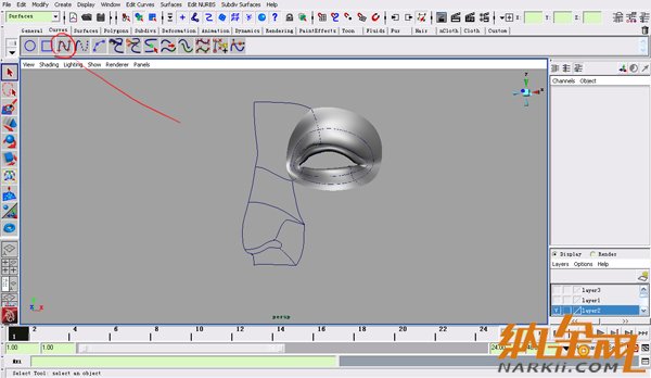 maya nurbs制作高精度生物模型詳解 飛特網(wǎng) maya建模教程