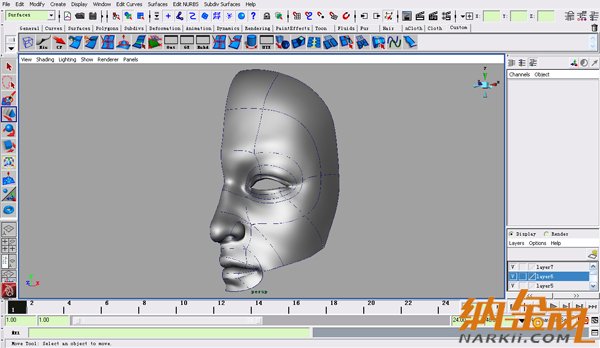 maya nurbs制作高精度生物模型詳解 飛特網(wǎng) maya建模教程