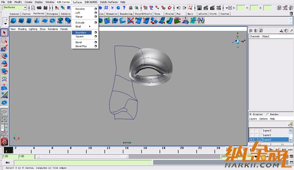 maya nurbs制作高精度生物模型詳解 飛特網(wǎng) maya建模教程