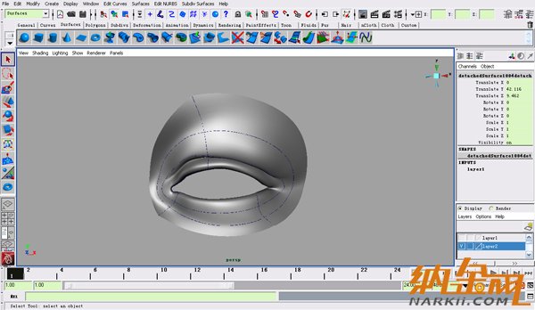 maya nurbs制作高精度生物模型詳解 飛特網(wǎng) maya建模教程