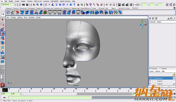 maya nurbs制作高精度生物模型詳解 飛特網(wǎng) maya建模教程