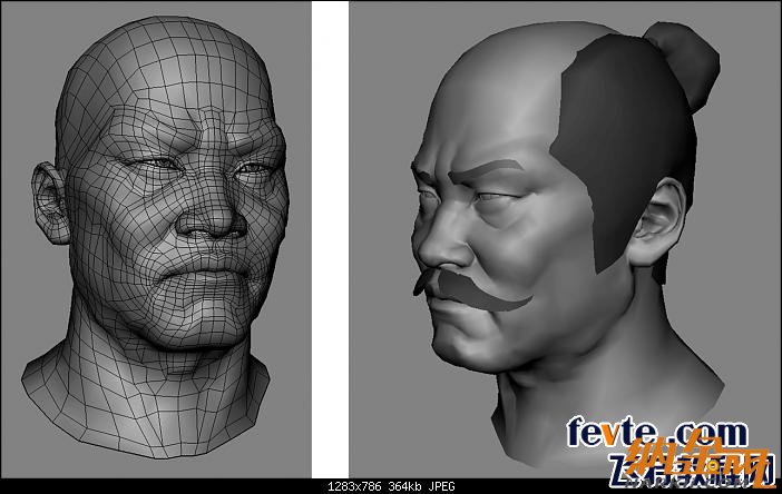 maya+zb打造武士頭部模型   maya建模教程