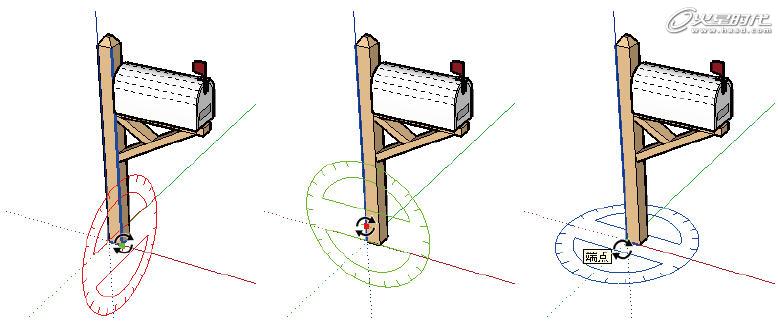 圖24 ［旋轉］工具的顏色與軸向