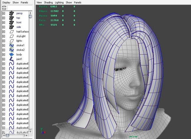 制作人物毛發(fā)maya教程