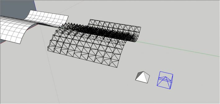 sketchup建模教程：曲面桁架建模教程