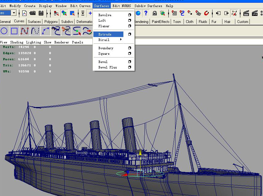 泰坦尼克號maya建模教程5
