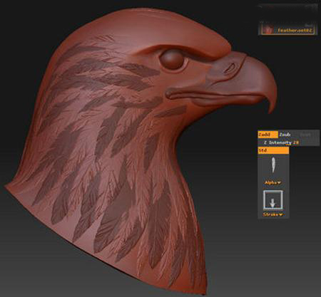 ZBRUSH制作鳥(niǎo)羽毛效果解析  納金網(wǎng)