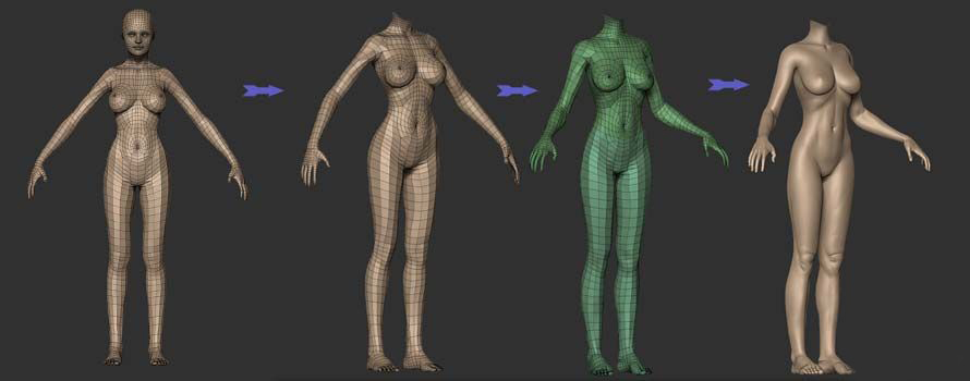 zbrush雕刻牛仔女孩教程  納金網